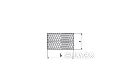 Silikonový mikroporézní profil obdélníkový, 3x10mm, hustota 150kg/m3, samozhášivý (EN 45545-2), -60°C/+230°C, šedý